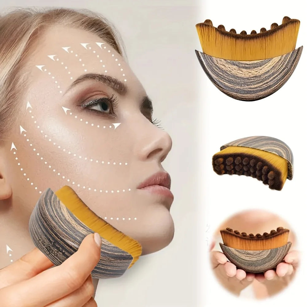Lymphatic Contour Face Brush, Lymphatic Drainage Massager Facial Massager Face Chin Skin Sculpting Tool for Face,Ergonomically